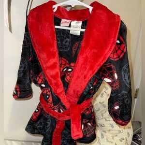Spiderman Kids Robe - Red and Black